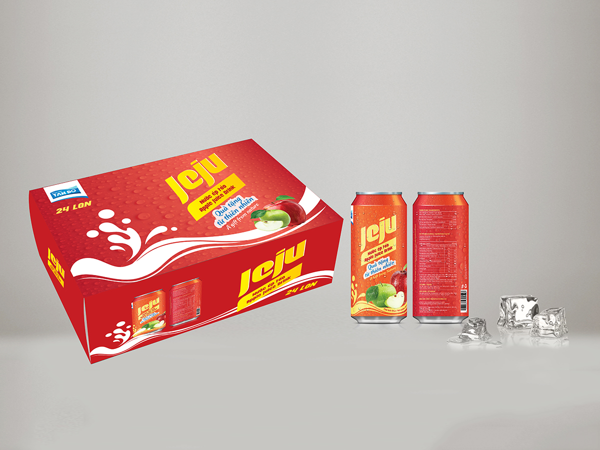 JEJU - Thiết kế bao bì nước giải khát đóng chai JEJU
